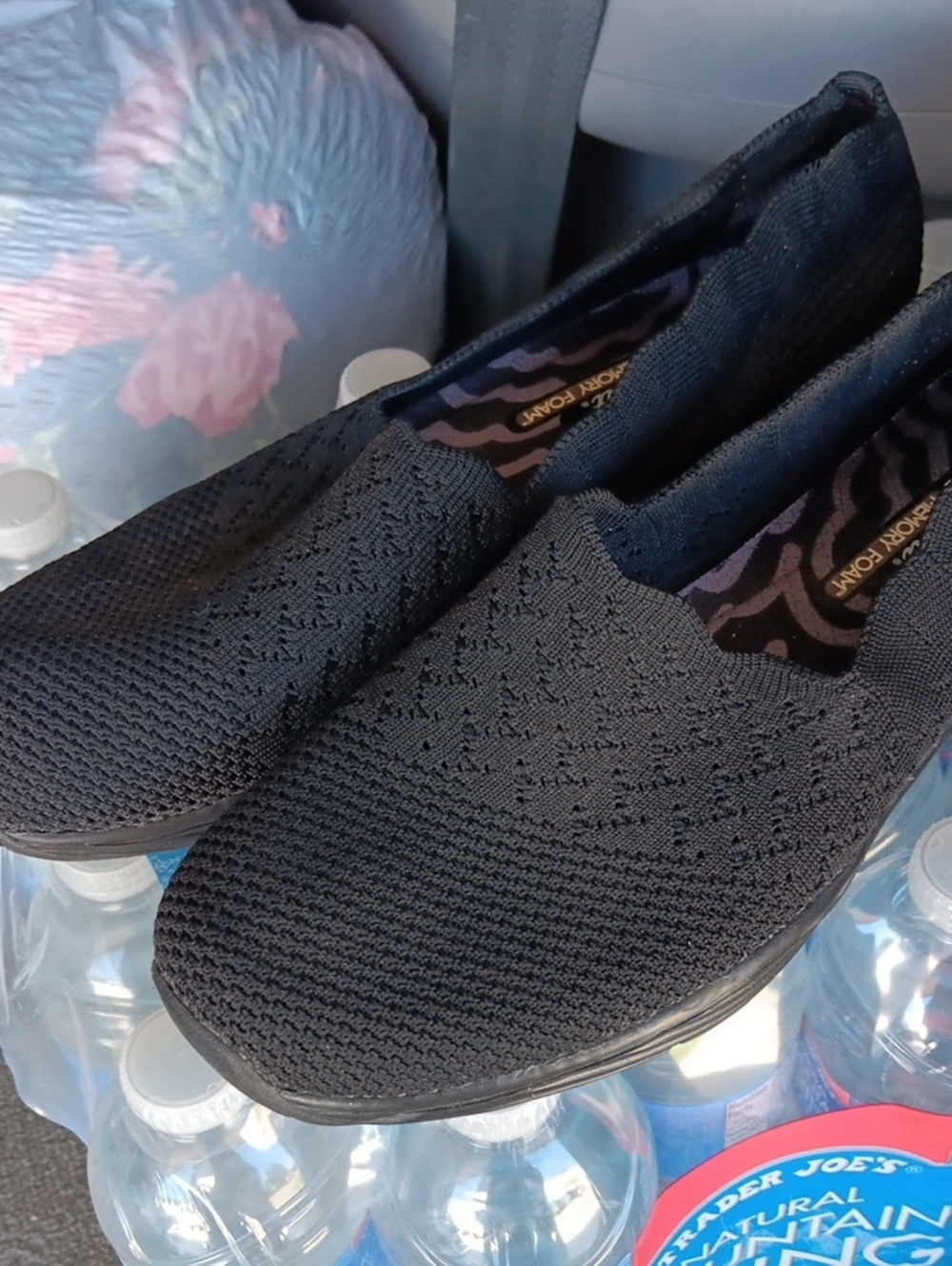 Skechers Women’s Black Slip-On Knit Shoes 8.5